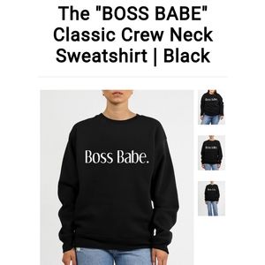 ***NWT*** Boss Babe Classic Crew Neck Sweater in Black size M/L